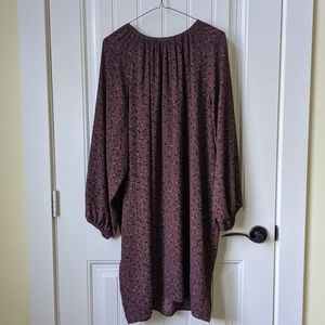 Printed long sleeved dress
